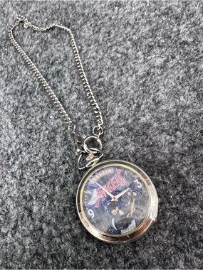Japan Movt Anaheim Angels Baseball Pocket Watch With Chain New Battery
